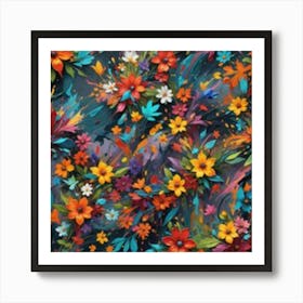 Flowers spring patterns Art Print