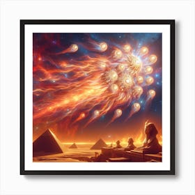 Egyptian Pyramids Art Print