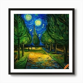 Evening Stroll In The Park Art Print