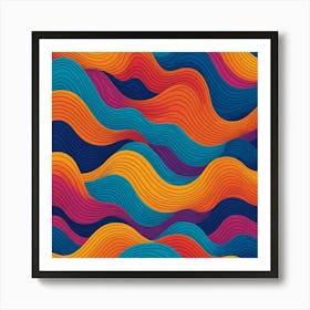 Abstract Wavy Pattern 5 Art Print