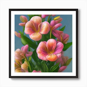 Alstroemeria Flowers 44 Art Print