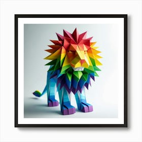 Rainbow Lion Art Print