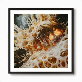 Honey Comb Splatter Splash Art Print