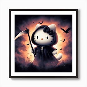 Hello Kitty Halloween Art Print