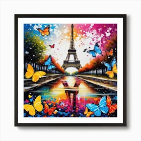 Butterflies In Paris 37 Art Print