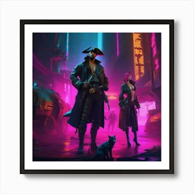 Cyberpunk Pirate Art Print