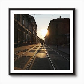 Tram Tracks Art Print