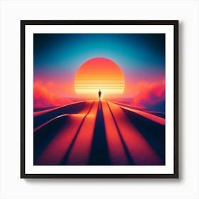 Sunset In The Desert 29 Art Print