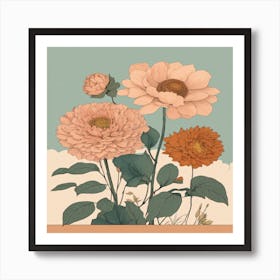 Chrysanthemums Art Print