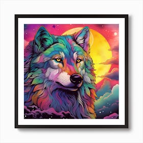 Wolf Painting 3 Art Print