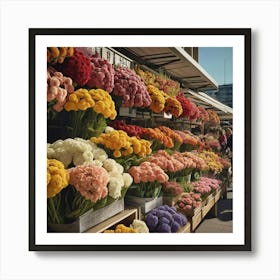 Flower Market Poster Berlin Germany 2 Art Print 3 Art Print