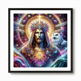 Jesus And Owl Poster