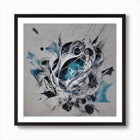 A Drawing Of A Beautiful Abstract Shape 1 Art Print