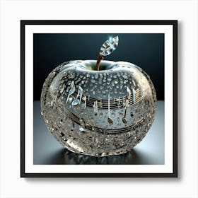 Apple With Music Notes Art Print