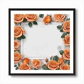 Frame With Roses 19 Art Print