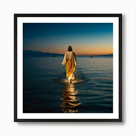 Jesus Walking In The Water 18 Art Print