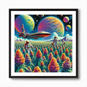 Psychedelic Planet Buds - The Harvest Art Print