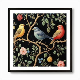 Birds In A Tree Art 10 Art Print