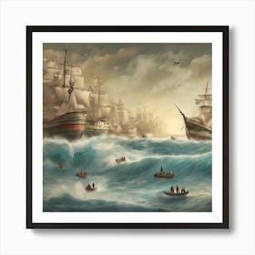 Battle Of The Atlantic Art Print