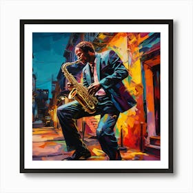 Saxophone Player 24 Art Print