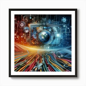 World of Wires -Connected Art Print