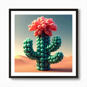 Balloon Cactus 3 Art Print