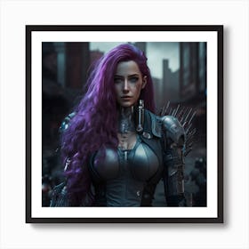 Cyborg Girl Art Print