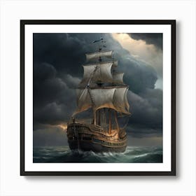 Stormy Seas.11 Art Print