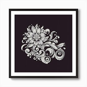 Floral Design Vector Art Print