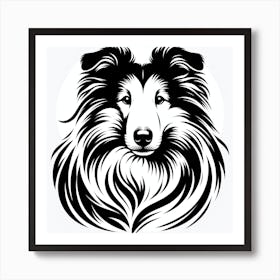Collie Dog Art Print