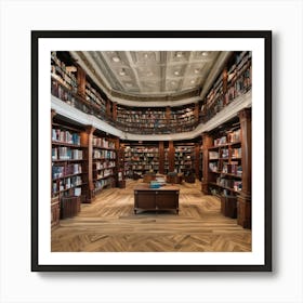 Library Stock Videos & Royalty-Free Footage 1 Art Print