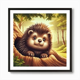 Baby Porcupine Art Print