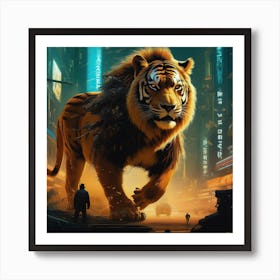 Steven Spielbergs Cinematic Vision Features Lions Tigers And Bears In An Epic Movie Scene Brough 852796212 Art Print