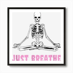 Halloween Yoga Meditation Reiki New Age Goth Pink Spooky Art Print