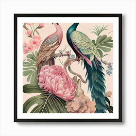 Peacocks 2 Art Print