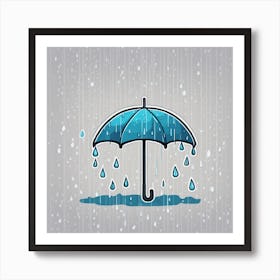 Rain On Floor Texture Sticker 2d Cute Fantasy Dreamy Vector Illustration 2d Flat Centered By (1) Art Print