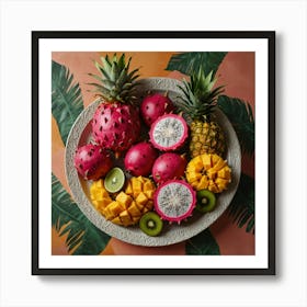 Tropical Fruit Plate 2 Art Print