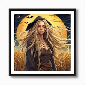 Witch In A Field 1 Art Print