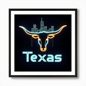 Neon Texas Logo Art Print