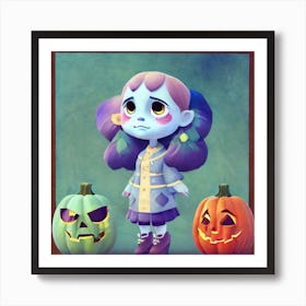 Animal Crossing Halloween Art Print