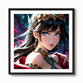 Default A Gracefully Fierce Anime Warrior Princess Her Intrica 1 (4) Art Print