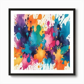 Watercolor Splashes Art Print