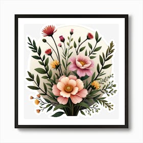 Flowers In A Vase 1 Art Print