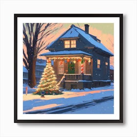 Christmas House 32 Art Print