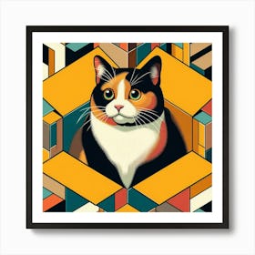 Cat In A Box 1 Art Print