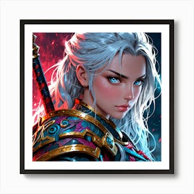 Default A Gracefully Fierce Anime Warrior Princess (5) 1 Art Print