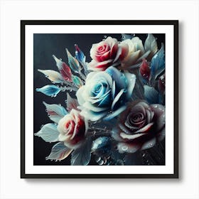 Watercolor Roses Art Print