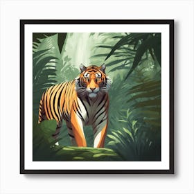 Tiger In The Jungle 6 Art Print