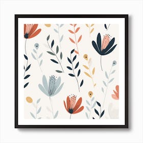 Floral Wallpaper 1 Art Print