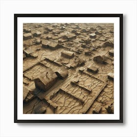 Village In The Desert Art Print